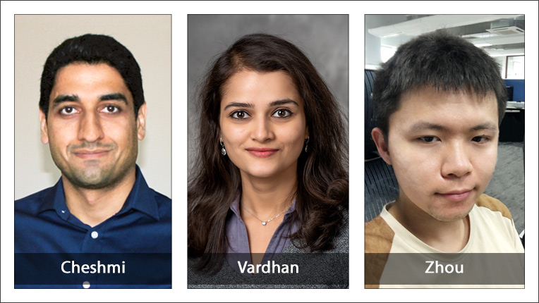 2020 ACM-IEEE CS George Michael Memorial HPC Fellowship recipients Kezem Cheshmi, Madhurima Vardhan and Keren Zhou