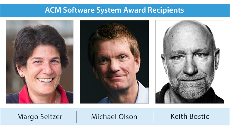 2020 ACM Software System Award recipients Margo Seltzer, Michael Olson and Keith Bostic
